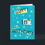 Tarjeta Fun Color Block Fun 18th Birthday Greeting Card<br><div class="desc">Cambiar a CUALQUIER EDAD.  Una alegre y feliz tarjeta de cumpleaños personalizada sólo para la persona de cumpleaños en tu vida.  ¡Les encantará!  Para ver más edad,  tarjetas de cumpleaños de personalizable,  simplemente haz clic en el enlace de Zigglets Store debajo.</div>