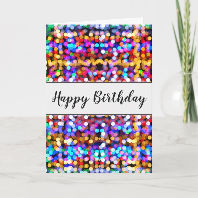 Tarjeta Fun Colorful Modern Birthday Card (Anverso)