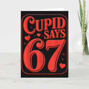 Tarjeta Fun Cupid Dice Seis Siete Día de San Valentín 6 7 