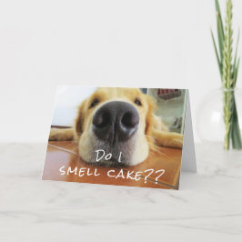 Tarjeta Fun Cute Dog Big Nose Feliz cumpleaños