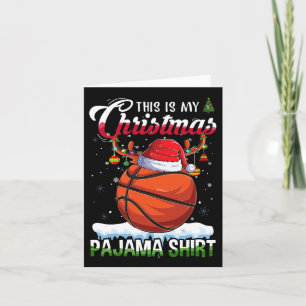 Tarjeta Fun Deporte De Baloncesto Navidad Este Es Mi Navid