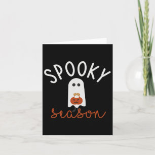Tarjeta Fun divertido fantasma de temporada espeluznante a