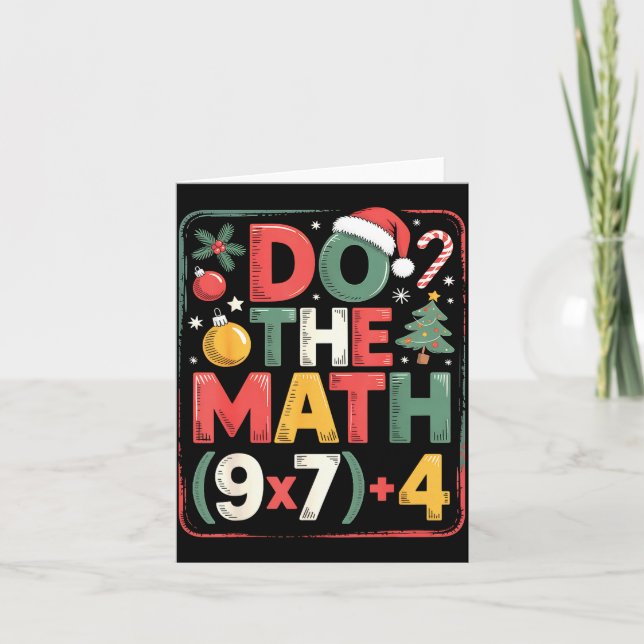 Tarjeta Fun Do The Math 67 Meme Six Seven Christmas Teache (Anverso)