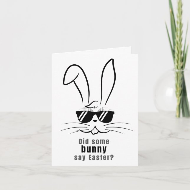 Tarjeta Fun Easter Bunny Greet Card (Anverso)