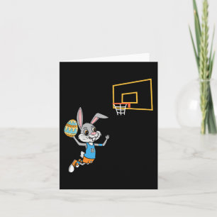Tarjeta Fun Easter Egny Bunny Dunk Basketball Game Easter 