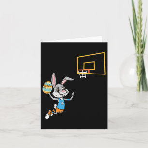 Tarjeta Fun Easter Egy Bunny Dunk Bysketbyll Juego Pascua 