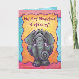 Tarjeta Fun Elephant Belthday Card