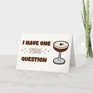 Tarjeta Fun Espresso Martini Cute única doncella de honor