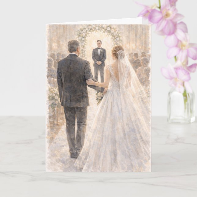Tarjeta Fun Father of the Bride Prayer Ezekiel 25:17 (Orquídea)