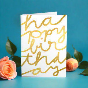 Tarjeta Fun Faux Gold Corporate Feliz cumpleaños