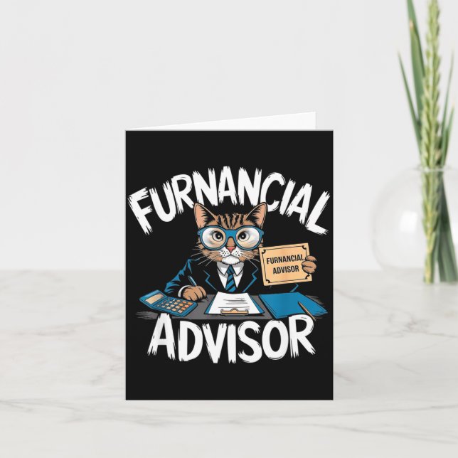 Tarjeta Fun Financial Planner Gift Funny Retirement Adviso (Anverso)