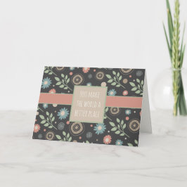 Tarjeta Fun floral Inespiritualidad personalizada Notecard