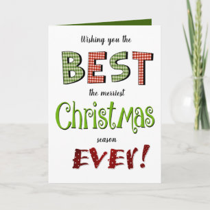 Tarjeta Fun fun de Navidades más afortunados saludo con es