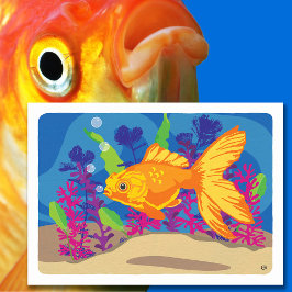 Tarjeta Fun Goldfish Aquarium Blank