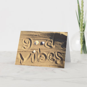 Tarjeta Fun Good Vibes Cita Beach Sand Seashell Photo
