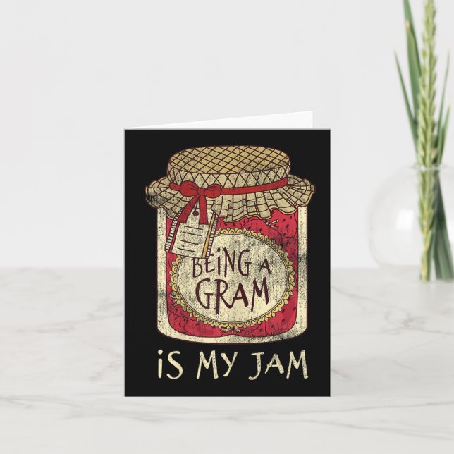 Tarjeta Fun Grandma Cute &amp; Funny Being A Gram Quote  (Anverso)