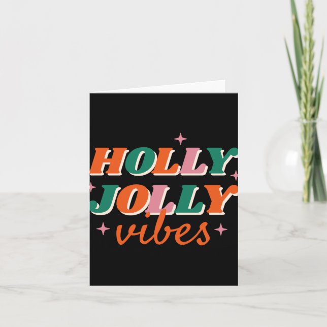 Tarjeta Fun Holly Jolly Vibes Christmas Design Toddler T S (Anverso)