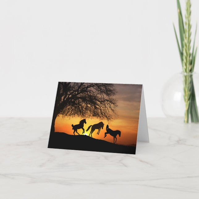 Tarjeta Fun Horse Art Note Card (Anverso)