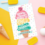 Tarjeta Fun Ice Cream Cone Scoop Confetti Birday Card<br><div class="desc">Diseño único, divertido y colorido de cuchara de helado para niños de cumpleaños con el tema de la tarjeta de cumpleaños fiesta. Diseñado en un divertido color rosa, amarillo y verde azulado con un diseño de confeti, rociadores y puntas de polka. Añade singularidad a tus pequeños cumpleaños con este diseño...</div>