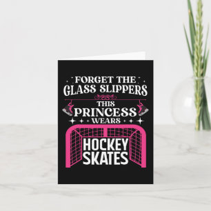 Tarjeta Fun Ice Hockey Arte Para Mujeres Chicas Jugar Hock