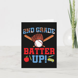 Tarjeta Fun Jugador De Béisbol De Segundo Grado Primer Día