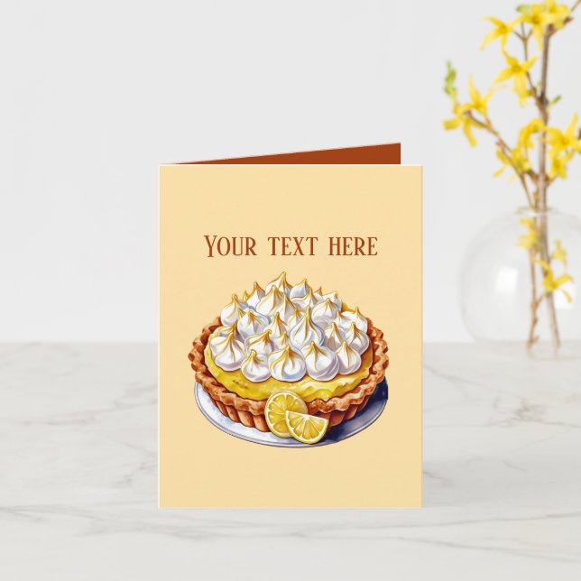 Tarjeta Fun lemon pie customizable (flor amarilla)