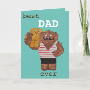 Tarjeta Fun Mejor Papá Ever Circus Fuerte Papá Oso