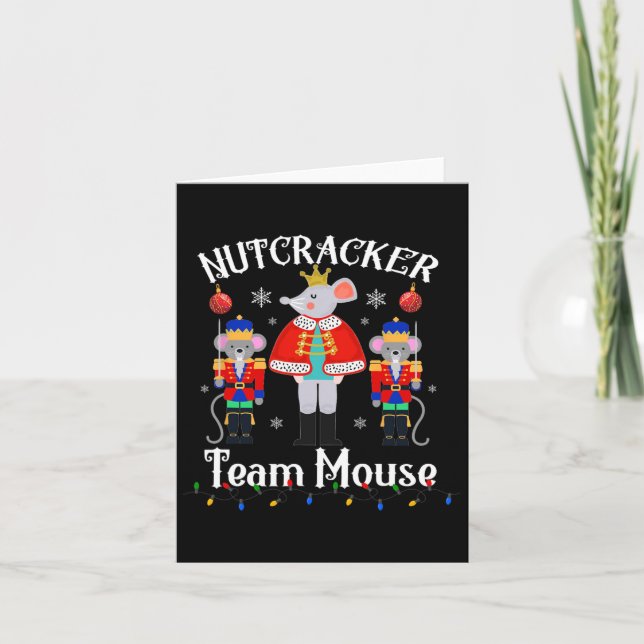 Tarjeta Fun Nutcracker, Navidades de juguetes bailan con e (Anverso)