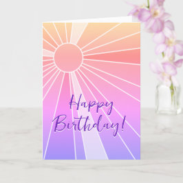 Tarjeta Fun Pink Sunshine Cumpleaños