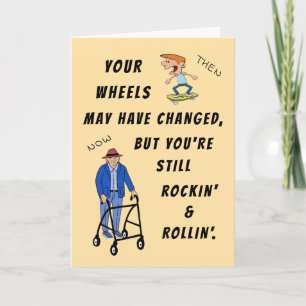 Tarjeta Fun Retro Senior Moment Happy Birthday Card