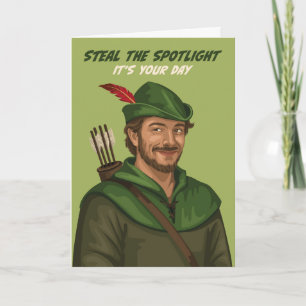 Tarjeta Fun Robin Hood roba la carta de cumpleaños de Spot