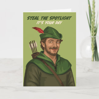 Tarjeta Fun Robin Hood roba la carta de cumpleaños de Spot