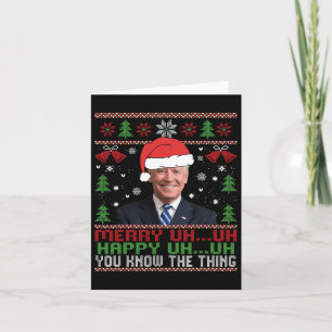 Tarjeta Fun Santa Joe Biden Merry Uh Navidades Ugly