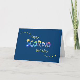 Tarjeta Fun SCORPIO Zodiac Sign Birthday Greeting