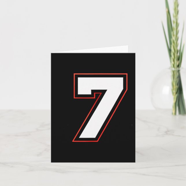 Tarjeta Fun Six Seven 6 7 Meme Design  (Anverso)