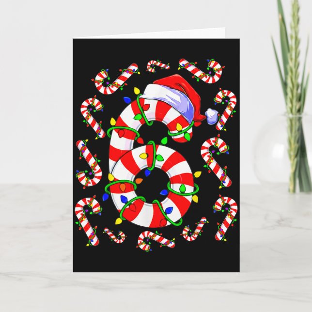 Tarjeta Fun Six Seven 6 7 Meme Design Couples Christmas Ca (Anverso)