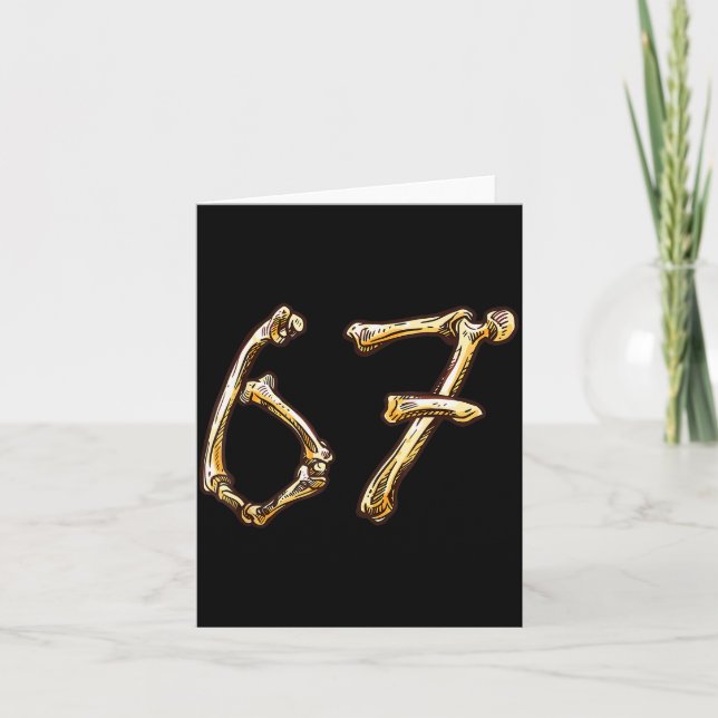 Tarjeta Fun Six Seven 6 7 Meme Design Couples Halloween  (Anverso)