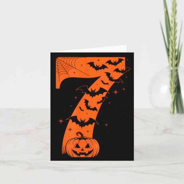 Tarjeta Fun Six Seven 6 7 Meme Design Couples Halloween  (Anverso)
