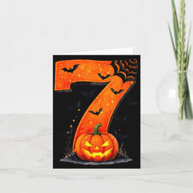 Tarjeta Fun Six Seven 6 7 Meme Design Couples Halloween  (Anverso)