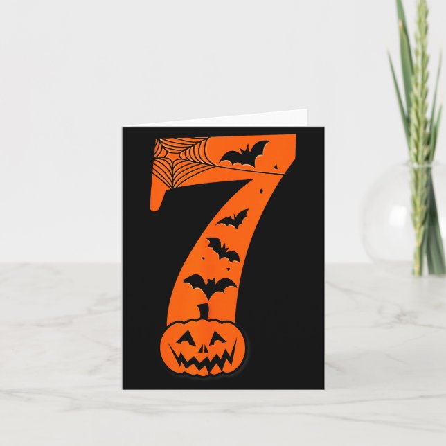 Tarjeta Fun Six Seven 6 7 Meme Design Couples Halloween  (Anverso)