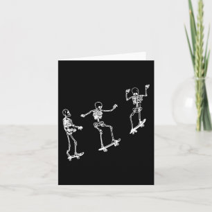 Tarjeta Fun Skeleton Skateboard Halloween Skateboarding Sk