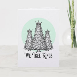 Tarjeta Fun We Three Kings Pun Christmas Tree card