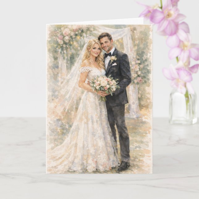 Tarjeta Fun Wedding Prayer Inspired by Ezekiel 25:17 (Orquídea)