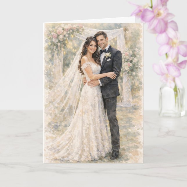 Tarjeta Fun Wedding Prayer Inspired by Ezekiel 25:17 (Orquídea)