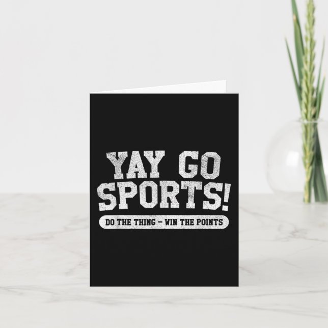 Tarjeta Fun Yay Go Sports del equipo de baloncesto de fútb (Anverso)