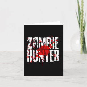 Tarjeta Fun Zombie Hunter Diseño Para Niños Chicas Hallowe
