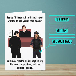 Tarjeta Funcionaria de Policía Fundadosa Cumpleaños