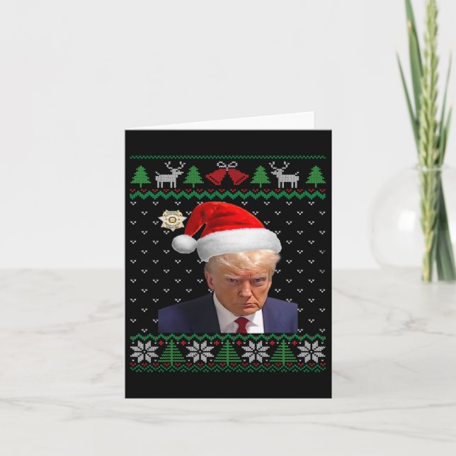 Tarjeta Funcionario Donald Trump mató a tiros a Navidades  (Anverso)