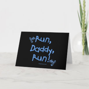 Tarjeta Funcione con al papá funcionado con - azul