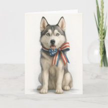 Funda Patriótica Siberian Husky para portátiles